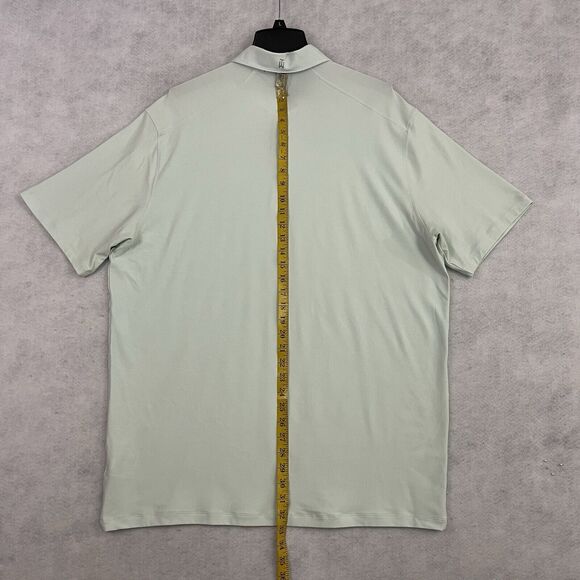 Tiger Woods Nike Polo Performance Golf Shirt Mens XL Light Green Dri Fit Snap Up - Picture 6 of 10